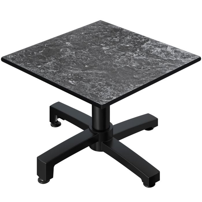 CPBC | Kompakt salongbord | B:D:H 60 x 60 x 42 cm | Stein / aluminium | Sammenleggbar | Ekstra vekt