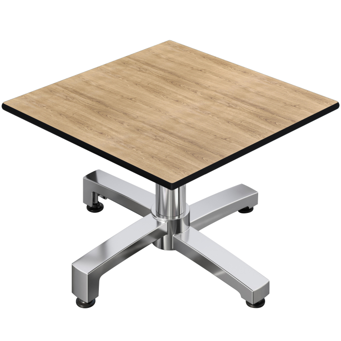 CPBC | Kompaktowy stół do salonu | W:D:H 60 x 60 x 42 cm | dąb / aluminium | składany | dodatkowa waga