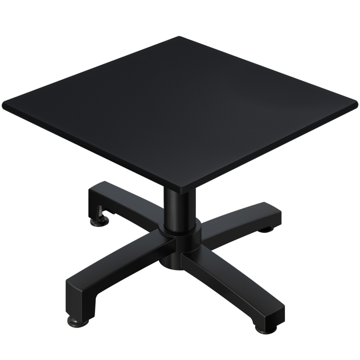 CPBC | Compact Loungetisch | B:T:H 70 x 70 x 42 cm | Schwarz / Aluminium | Zusatzgewicht