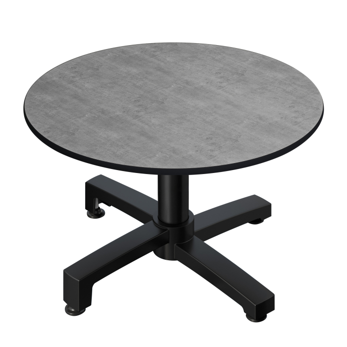 CPBC | Compact Loungetisch | Ø:H 60 x 42 cm | Beton / Aluminium Schwarz | Klappbar | Zusatzgewicht