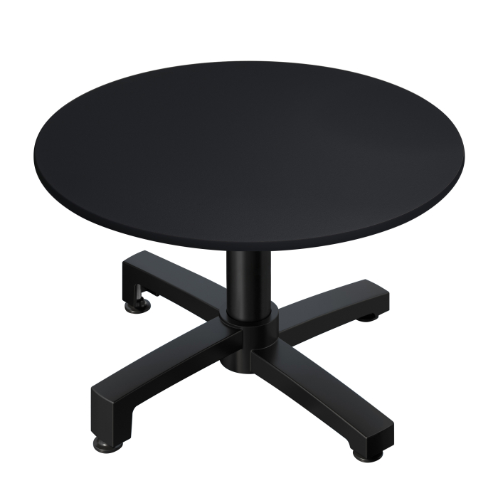 CPBC | Compact Loungetisch | Ø:H 60 x 42 cm | Schwarz / Aluminium | Klappbar | Zusatzgewicht