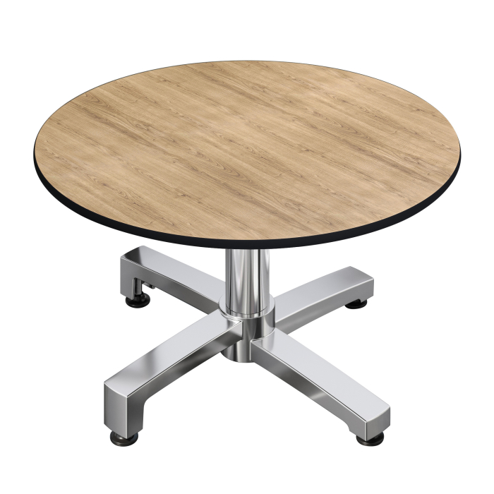 CPBC | Compact Loungetisch | Ø:H 70 x 42 cm | Eiche / Aluminium | Klappbar | Zusatzgewicht