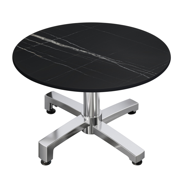 CPBC | Compacte salontafel | Ø:H 70 x 42 cm | Zwart marmer / aluminium | Opvouwbaar | Extra gewicht