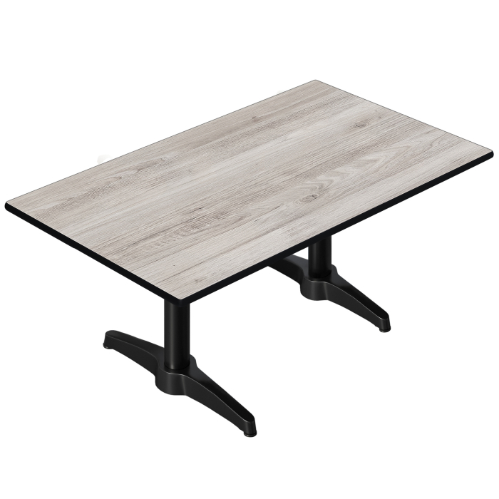 CPBL | Kompakt salongbord | B:D:H 120 x 70 x 42 cm | Eik Hvit / Aluminium Svart | Ekstra vekt