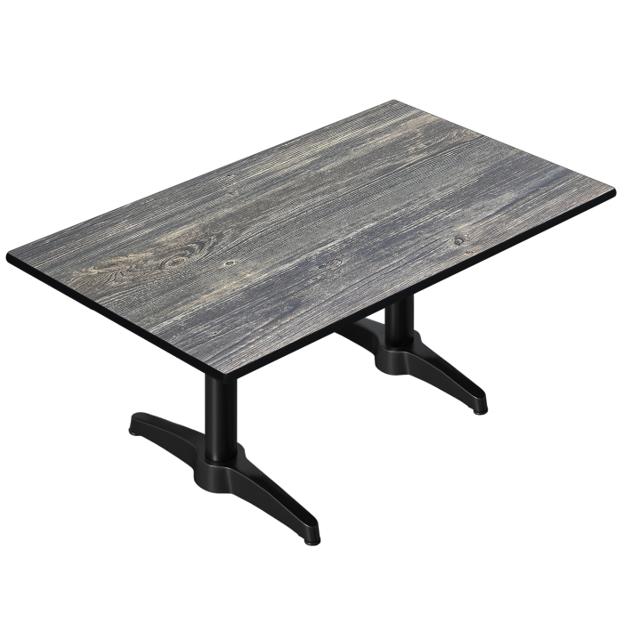 CPBL | Kompakt loungebord | B:D:H 120 x 70 x 42 cm | Rustikk furu / Aluminium | Ekstra vekt