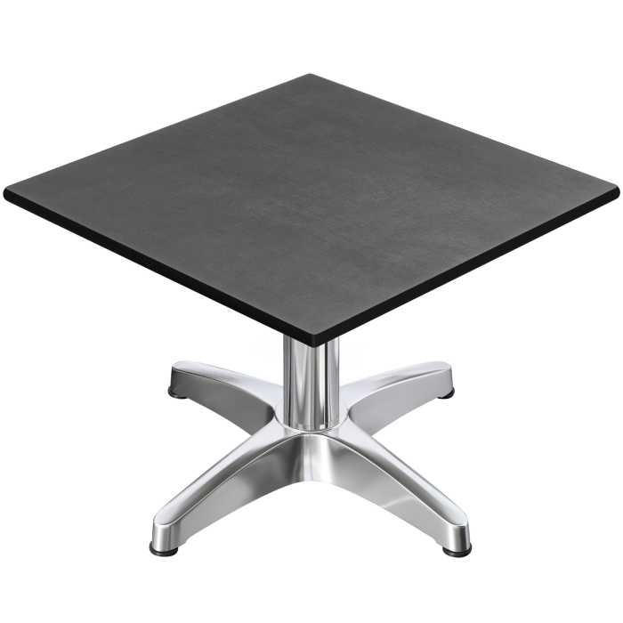 CPBL | Kompakt loungebord | B:D:H 70 x 70 x 42 cm | antracit / aluminium | sammenklappeligt | ekstra vægt