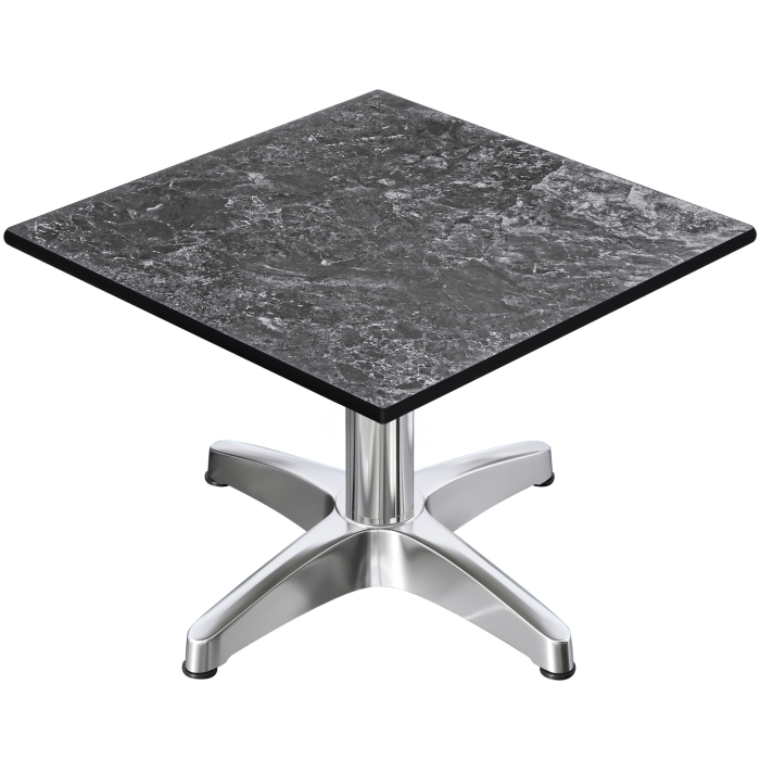 CPBL | Kompakt salongbord | B:D:H 70 x 70 x 42 cm | Stein / aluminium | Ekstra vekt