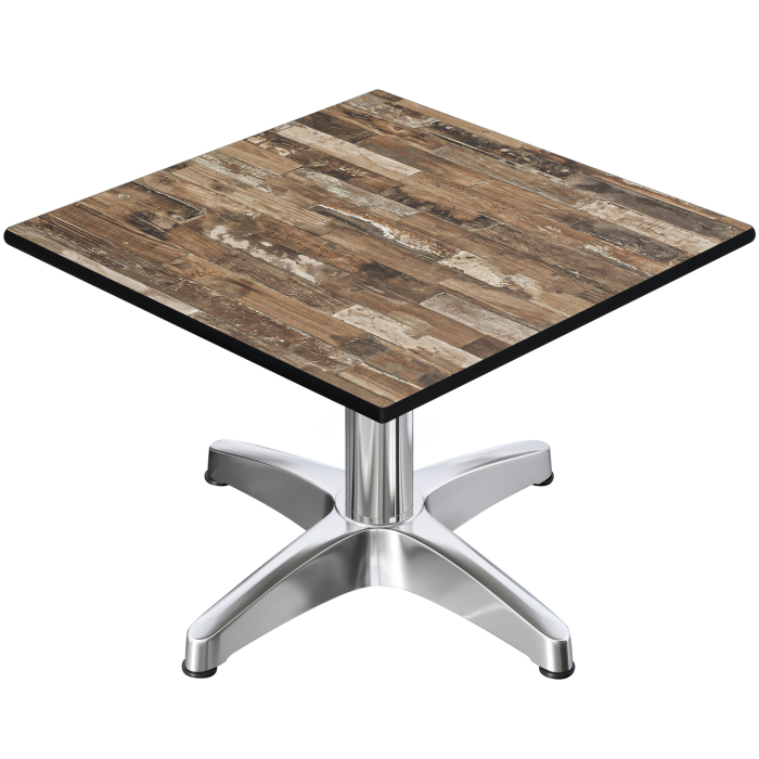 CPBL | Kompakt loungebord | B:D:H 70 x 70 x 42 cm | Vintage Old / Aluminium | Sammenklappeligt | Ekstra vægt