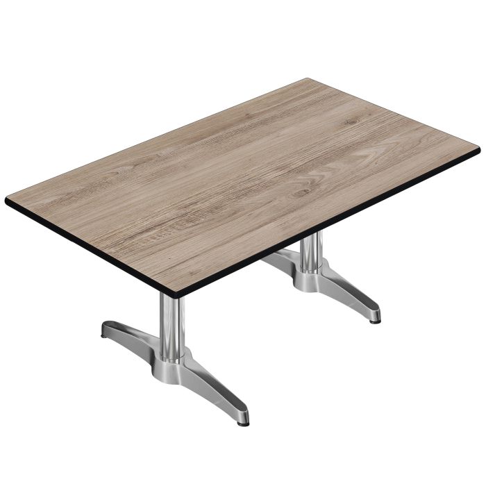 CPBL | Compact Loungetisch | B:T:H 120 x 70 x 42 cm | Eiche / Aluminium | Zusatzgewicht