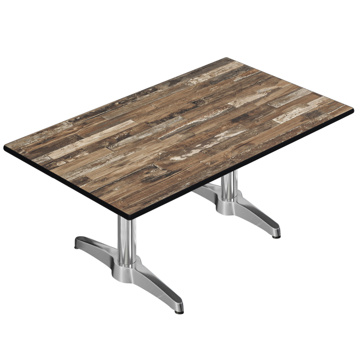 CPBL | Compact Loungetisch | B:T:H 120 x 70 x 42 cm | Vintage Old / Aluminium | Zusatzgewicht