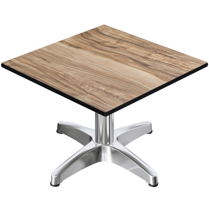 CPBL | Mesa de salón compacta | An:Pr:Al 60 x 60 x 42 cm | Sheesham / aluminio | Peso adicional