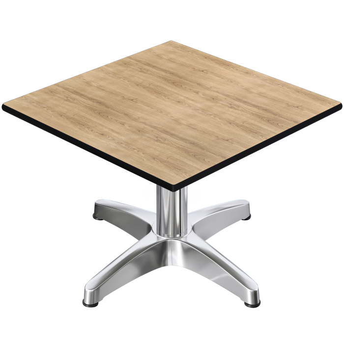 CPBL | Compact Loungetisch | B:T:H 70 x 70 x 42 cm | Eiche / Aluminium | Klappbar | Zusatzgewicht