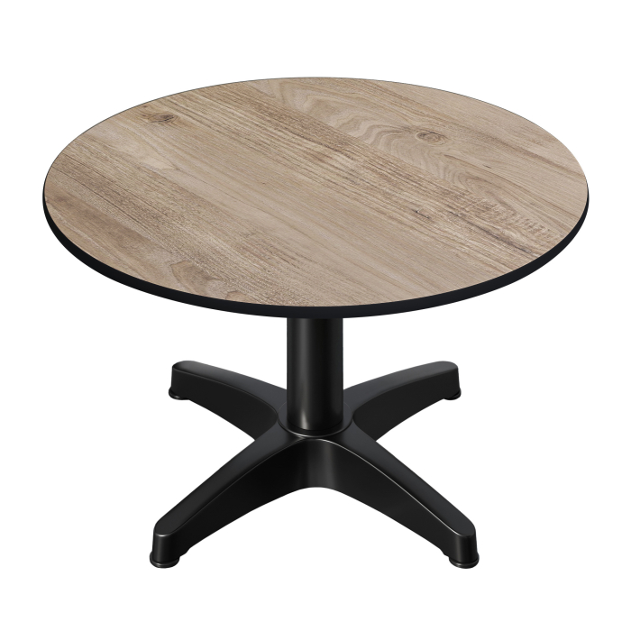 CPBL | Tavolo da salotto compatto | Ø:H 70 x 42 cm | rovere / alluminio | pieghevole | peso aggiuntivo