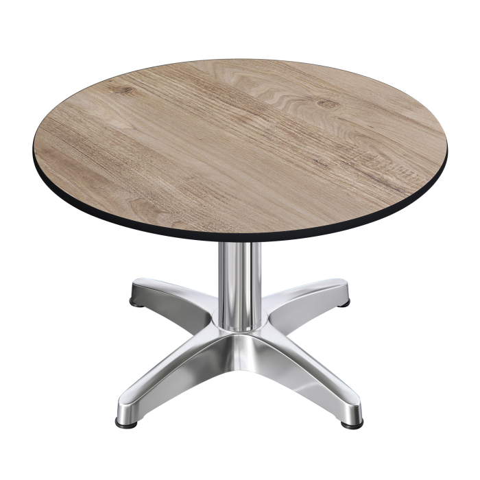 CPBL | Kompakt loungebord | Ø:H 60 x 42 cm | eg / aluminium | sammenklappeligt | ekstra vægt