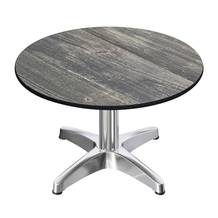 CPBL | Compact lounge table | Ø:H 60 x 42 cm | Rustic pine / aluminium | Folding | Additional weight