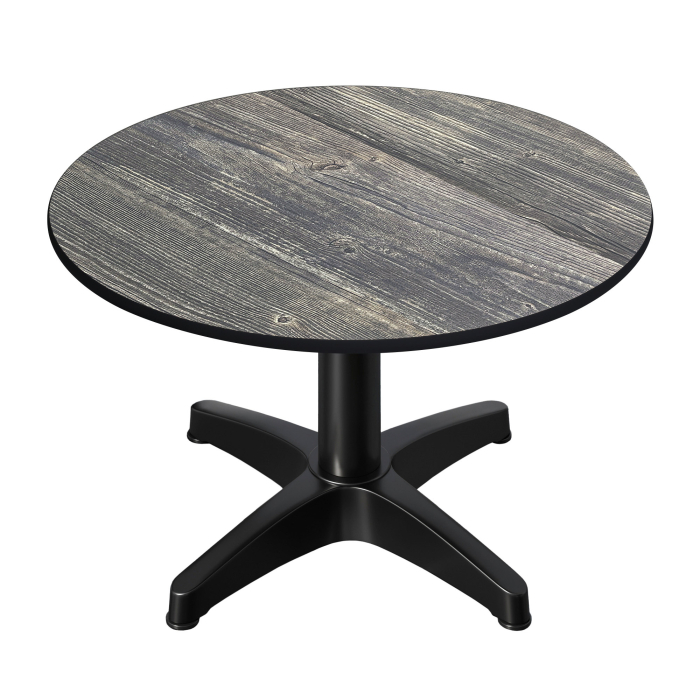 CPBL | Compacte salontafel | Ø:H 60 x 42 cm | Rustiek grenen / aluminium | Extra gewicht