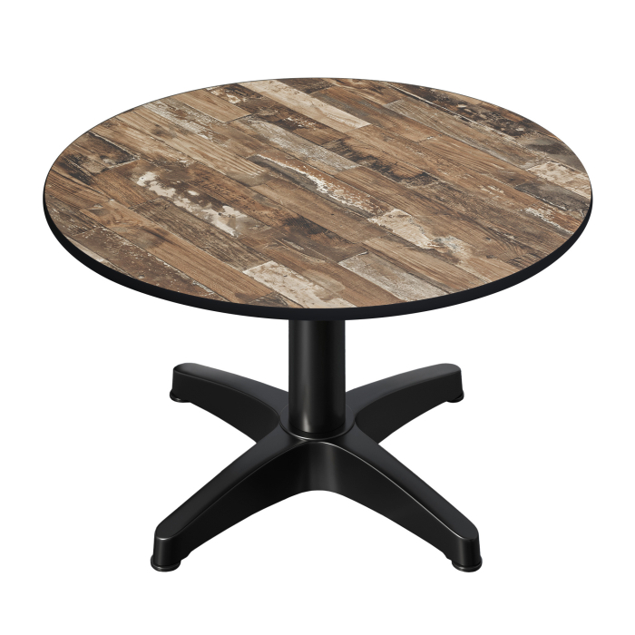 CPBL | Compacte salontafel | Ø:H 60 x 42 cm | Vintage Oud / Aluminium | Opvouwbaar | Extra gewicht