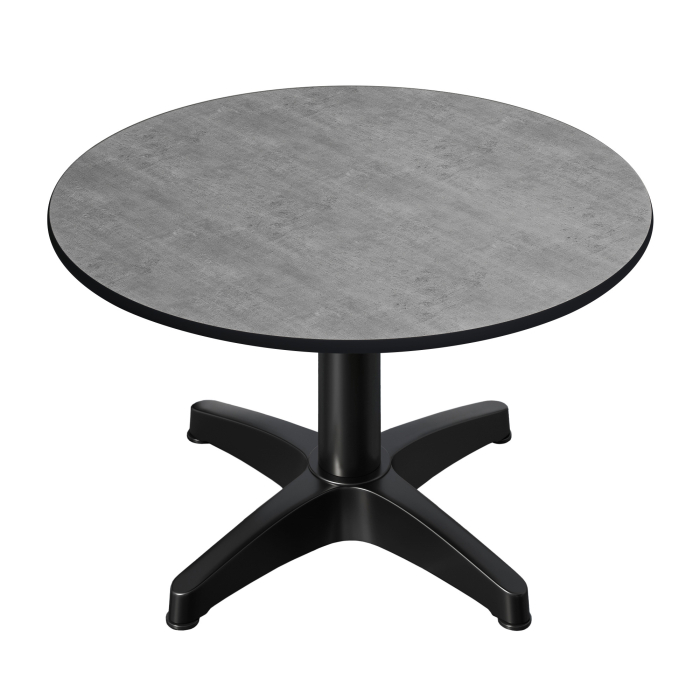 CPBL | Kompakt loungebord | Ø:H 70 x 42 cm | betong / aluminium svart | hopfällbart | extra vikt