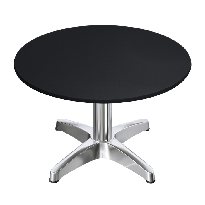 CPBL | Kompaktowy stół do salonu | Ø:H 60 x 42 cm | czarny / aluminium | dodatkowa waga