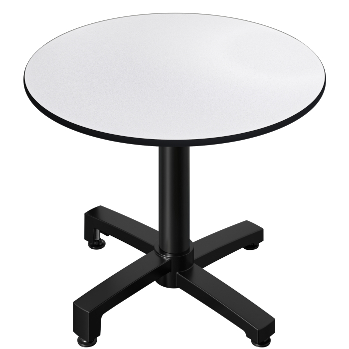 CPBC | Tavolo da bistrot in HPL | Ø:H 70 x 78 cm | Wengé / Alluminio | Pieghevole + peso aggiuntivo | Rotondo