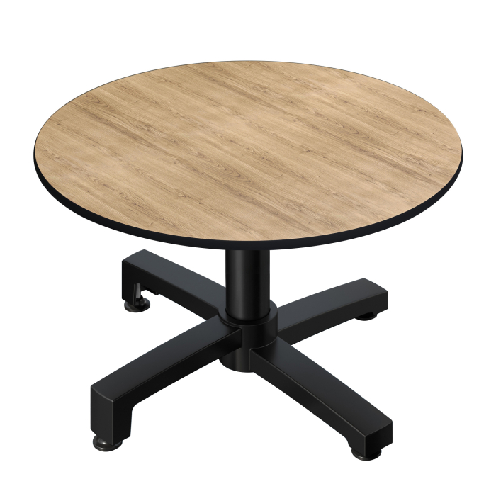 CPBC | Compact Loungetisch | Ø:H 70 x 42 cm | Eiche / Aluminium | Klappbar | Zusatzgewicht