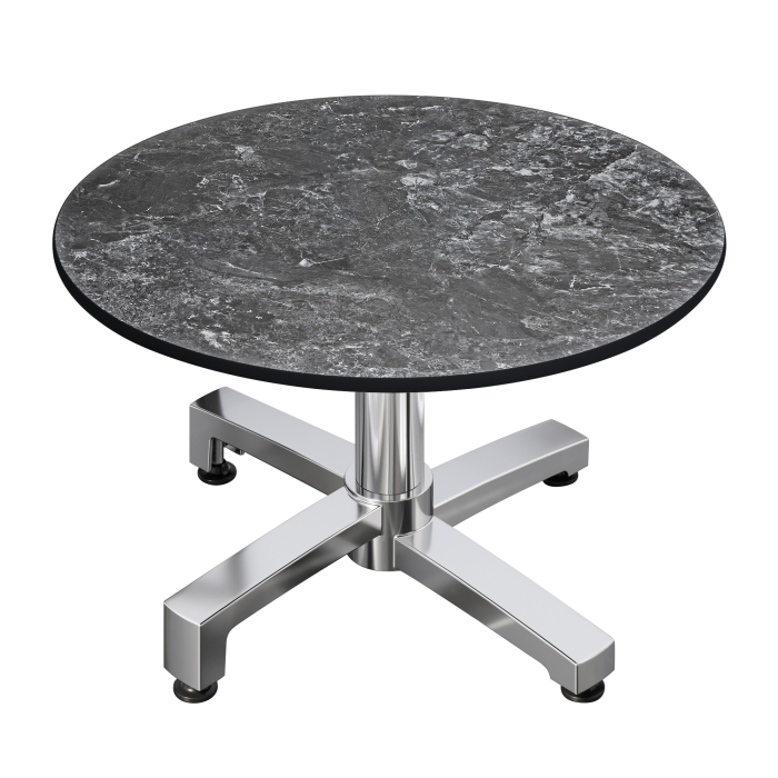 CPBC | Compact Loungetisch | Ø:H 60 x 42 cm | Felsen / Aluminium | Klappbar | Zusatzgewicht