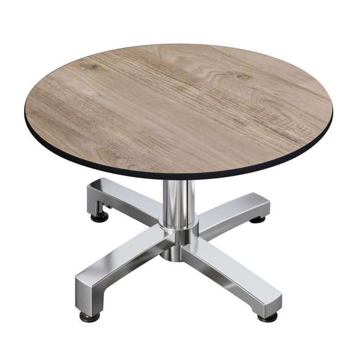 CPBC | Compact Loungetisch | Ø:H 60 x 42 cm | Eiche / Aluminium | Klappbar | Zusatzgewicht