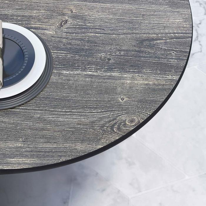 CPBC | HPL Bistro Table | Ø:H 70 x 78 cm | Rustic Pine / Aluminium | Foldable + additional weight | Round