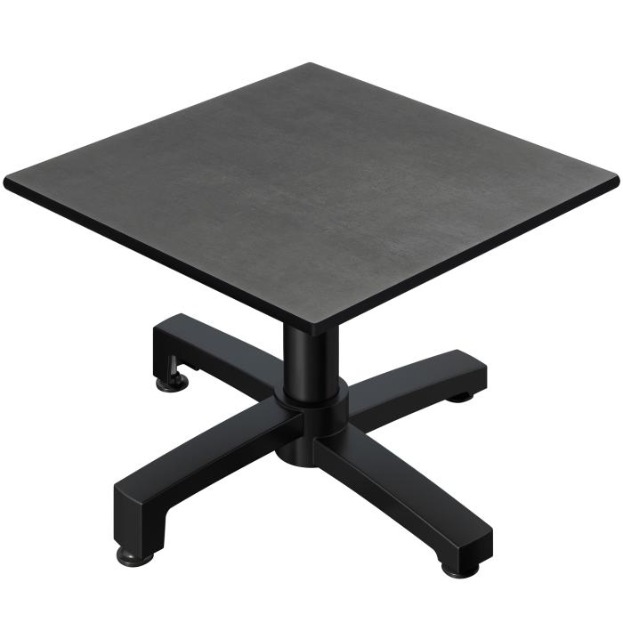 CPBC | Compact Loungetisch | B:T:H 70 x 70 x 42 cm | Anthrazit / Aluminium Schwarz | Klappbar | Zusatzgewicht