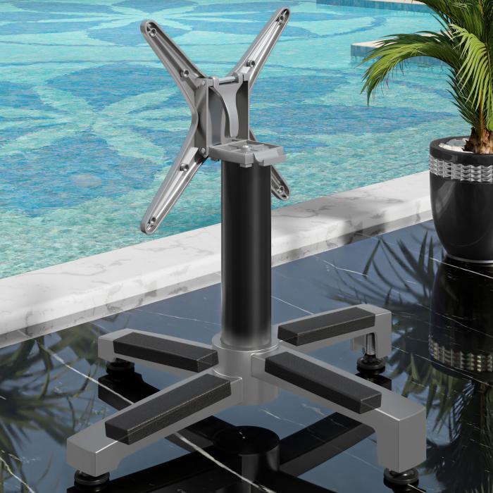 CPBC | Compact lounge table | B:D:H 70 x 70 x 42 cm | ek / aluminium | fällbart | extra vikt CPBC | Compact lounge table | B:D:H 70 x 70 x 42 cm | ek / aluminium | fällbart | extra vikt