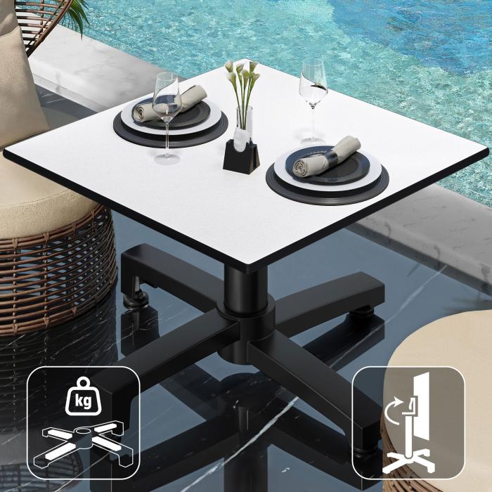 CPBC | Compact lounge table | W:D:H 70 x 70 x 42 cm | Wenge / Aluminium | Foldable | Additional weight CPBC | Compact lounge table | W:D:H 70 x 70 x 42 cm | Wenge / Aluminium | Foldable | Additional weight