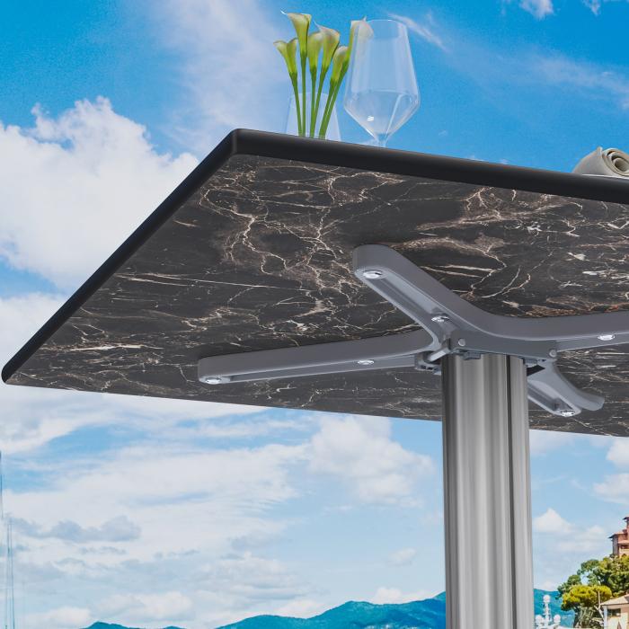 CPBC | HPL Bistro Table | W:D:H 70 x 70 x 78 cm | Rock / Aluminium | Foldable + additional weight | Square CPBC | HPL Bistro Table | W:D:H 70 x 70 x 78 cm | Rock / Aluminium | Foldable + additional weight | Square