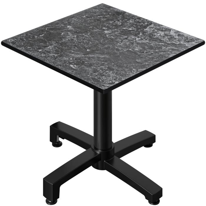 CPBC | HPL Bistro Table | W:D:H 70 x 70 x 78 cm | Rock / Aluminium | Foldable + additional weight | Square CPBC | HPL Bistro Table | W:D:H 70 x 70 x 78 cm | Rock / Aluminium | Foldable + additional weight | Square