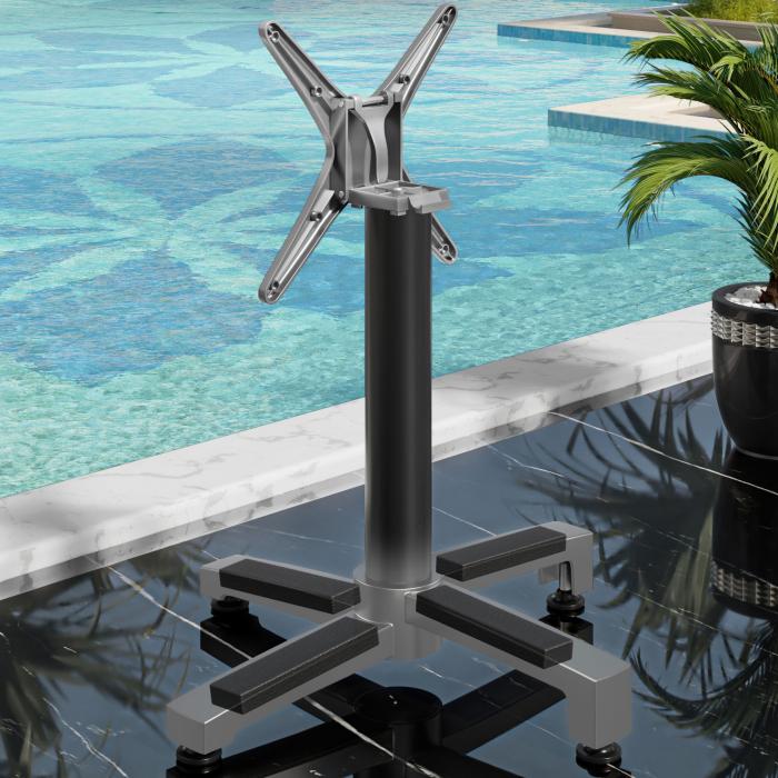 CPBC | HPL Bistro Table | W:D:H 70 x 70 x 78 cm | Wenge / Aluminium | Foldable + additional weight | Square