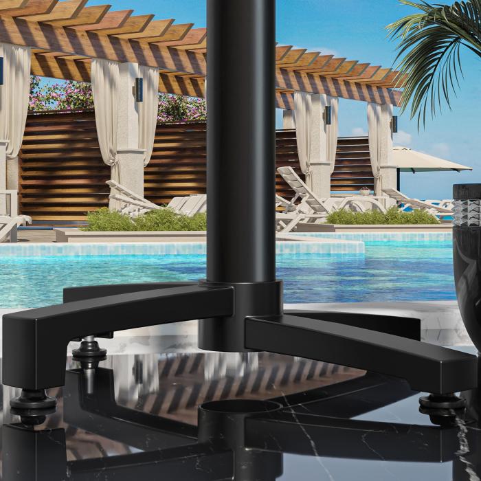 CPBC | HPL Bistro Table | W:D:H 70 x 70 x 78 cm | Wenge / Aluminium | Foldable + additional weight | Square