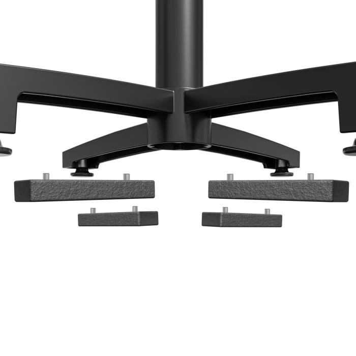 CPBC | HPL Bistro Table | W:D:H 70 x 70 x 78 cm | Wenge / Aluminium | Foldable + additional weight | Square