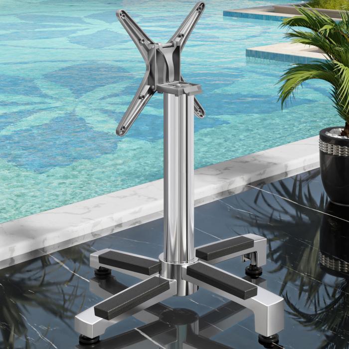 CPBC | HPL Bistro Table | W:D:H 70 x 70 x 78 cm | Sheesham / Aluminium | Foldable + additional weight | Square CPBC | HPL Bistro Table | W:D:H 70 x 70 x 78 cm | Sheesham / Aluminium | Foldable + additional weight | Square