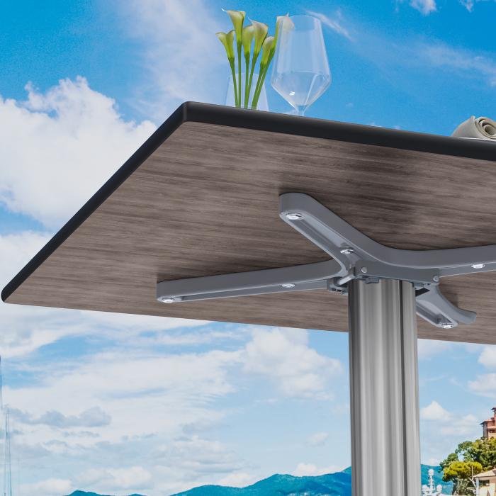 CPBC | HPL Bistro Table | W:D:H 70 x 70 x 78 cm | Sheesham / Aluminium | Foldable + additional weight | Square CPBC | HPL Bistro Table | W:D:H 70 x 70 x 78 cm | Sheesham / Aluminium | Foldable + additional weight | Square
