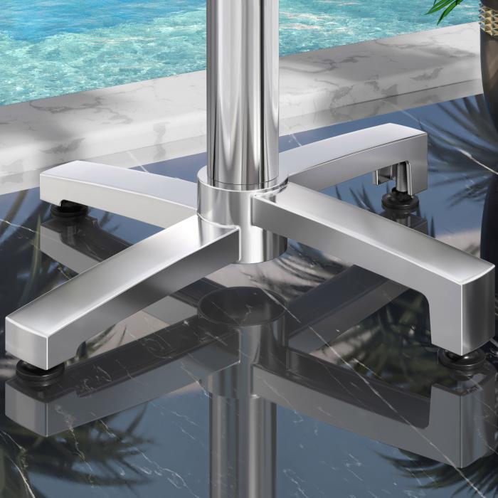 CPBC | HPL Bistro Table | W:D:H 70 x 70 x 78 cm | Sheesham / Aluminium | Foldable + additional weight | Square CPBC | HPL Bistro Table | W:D:H 70 x 70 x 78 cm | Sheesham / Aluminium | Foldable + additional weight | Square