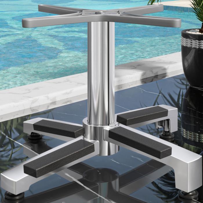 CPBC | Tavolo lounge compatto | L:P:H 70 x 70 x 42 cm | wengé / alluminio | peso aggiuntivo CPBC | Tavolo lounge compatto | L:P:H 70 x 70 x 42 cm | wengé / alluminio | peso aggiuntivo