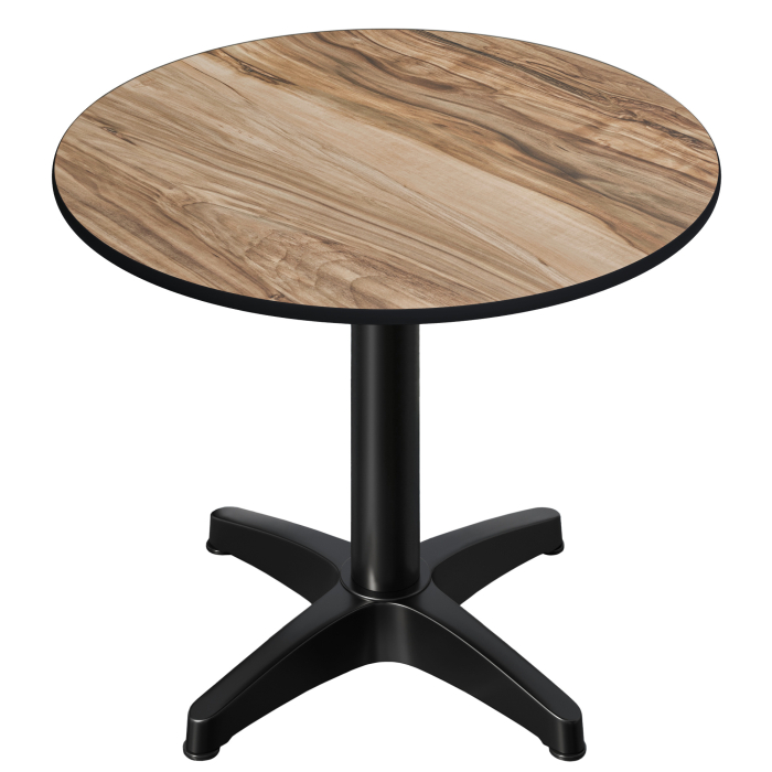 CPBL | HPL Bistrobord | Ø:H 70 x 78 cm | Sheesham / Aluminium | Fällbart + extra vikt | Runt