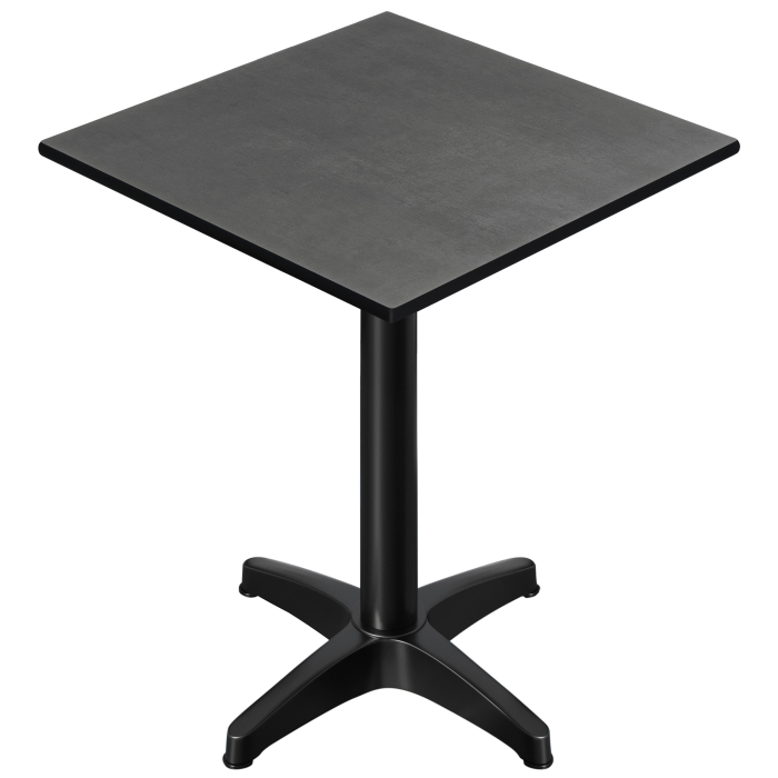 CPBL | HPL Compact Bistro Stehbor | 70 x 70 x 110 cm | + Ekstra vægt | Antracit / Sort