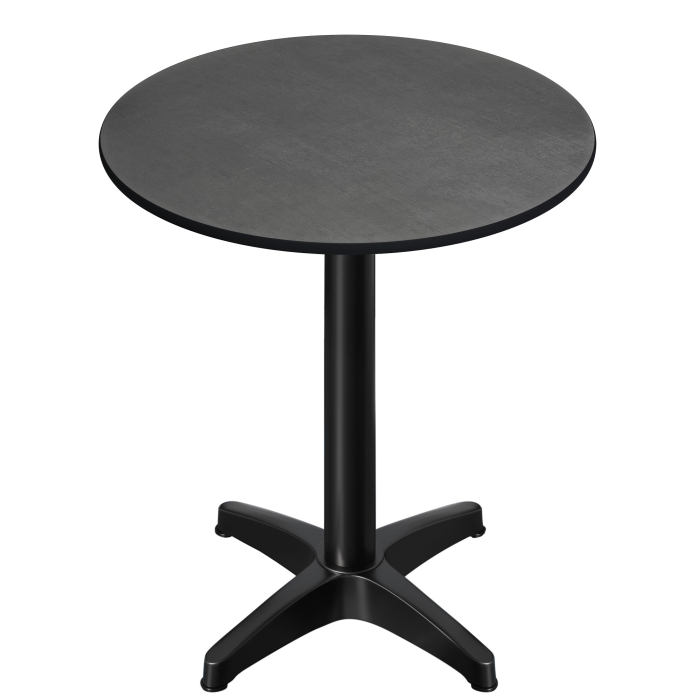 CPBL | HPL Kompakt Bistro Ståbord | Ø 60 x 110 cm | Fällbar + Extra vikt | Antracit / Svart