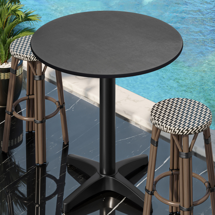 CPBL | HPL Compact Bistro Stehtisch | Ø 70 x 110 cm | + Ekstra vekt | Antrasitt / Svart CPBL | HPL Compact Bistro Stehtisch | Ø 70 x 110 cm | + Ekstra vekt | Antrasitt / Svart