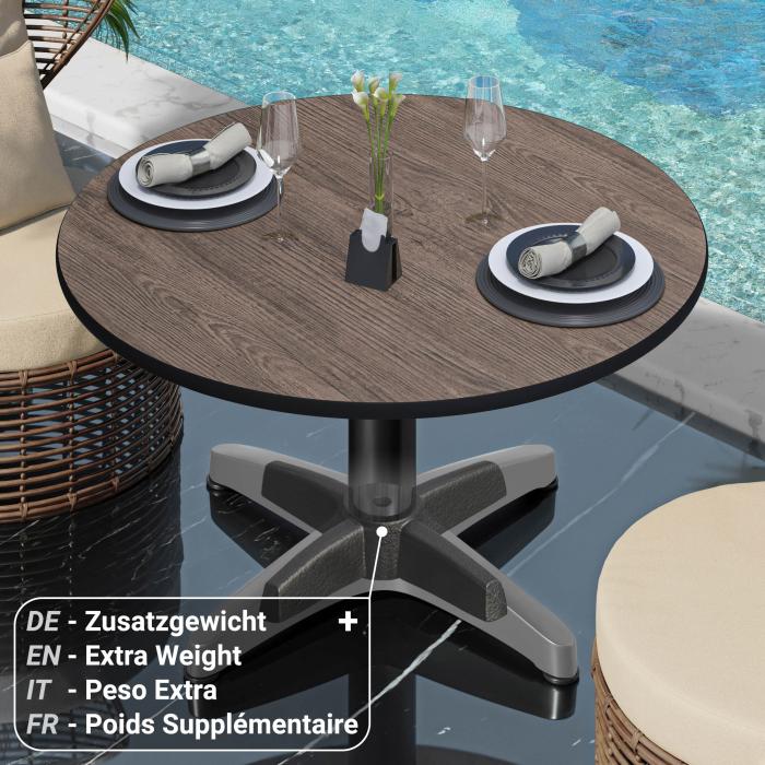 CPBL | Kompaktowy stół do salonu | Ø:H 60 x 42 cm | wenge / aluminium | składany | dodatkowa waga CPBL | Kompaktowy stół do salonu | Ø:H 60 x 42 cm | wenge / aluminium | składany | dodatkowa waga
