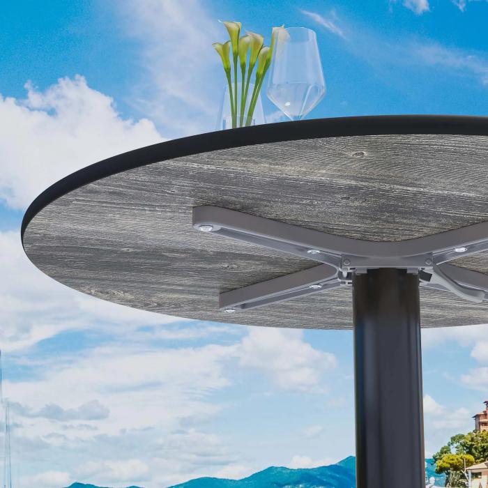 CPBL | Tavolo da salotto compatto | Ø:H 60 x 42 cm | rovere / alluminio | pieghevole | peso aggiuntivo CPBL | Tavolo da salotto compatto | Ø:H 60 x 42 cm | rovere / alluminio | pieghevole | peso aggiuntivo