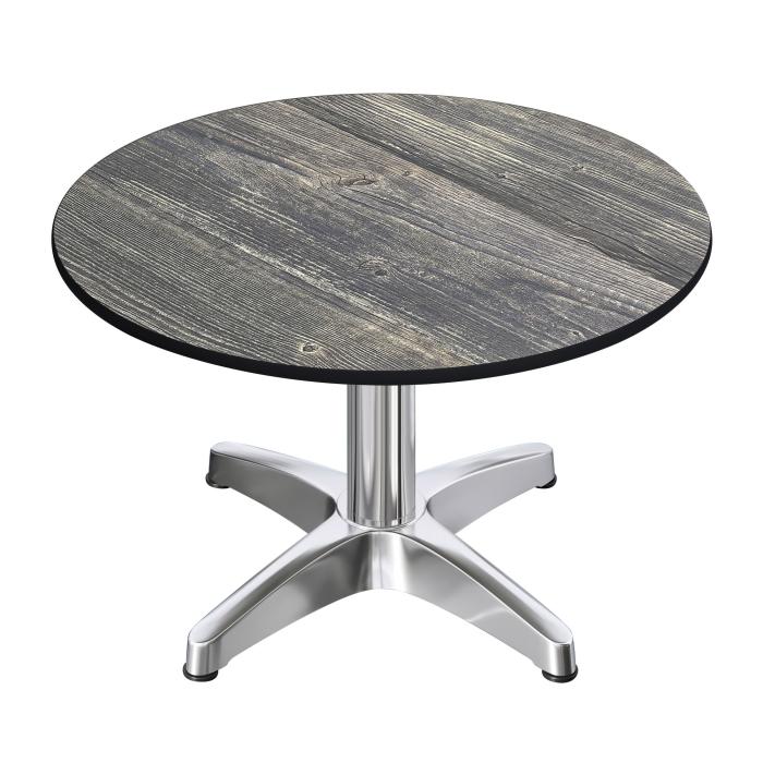 CPBL | Kompakt loungebord | Ø:H 60 x 42 cm | Rustik furu / aluminium | Fällbart | Extra vikt CPBL | Kompakt loungebord | Ø:H 60 x 42 cm | Rustik furu / aluminium | Fällbart | Extra vikt