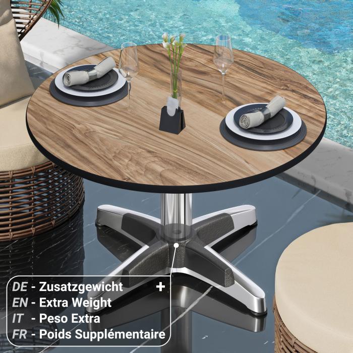 CPBL | Kompakt salongbord | Ø:H 60 x 42 cm | Sheesham / Aluminium | Sammenleggbar | Ekstra vekt CPBL | Kompakt salongbord | Ø:H 60 x 42 cm | Sheesham / Aluminium | Sammenleggbar | Ekstra vekt