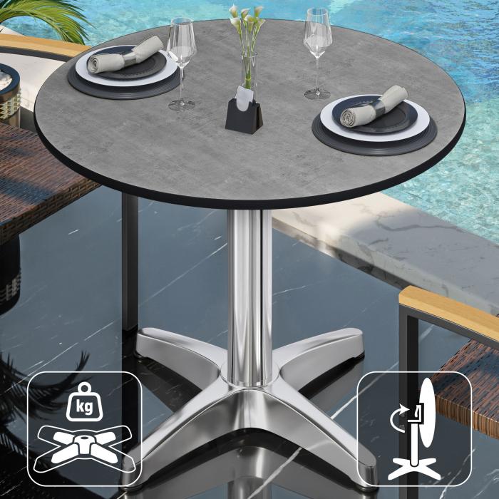 CPBL | HPL Bistro Table | Ø:H 70 x 78 cm | Concrete / Aluminium | Foldable + additional weight | Round CPBL | HPL Bistro Table | Ø:H 70 x 78 cm | Concrete / Aluminium | Foldable + additional weight | Round