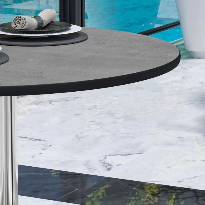 CPBL | HPL Bistro Table | Ø:H 70 x 78 cm | Concrete / Aluminium | Foldable + additional weight | Round CPBL | HPL Bistro Table | Ø:H 70 x 78 cm | Concrete / Aluminium | Foldable + additional weight | Round